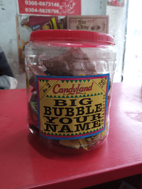 Candiland Big Bubble Your Name Box
